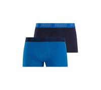Trunk PUMA "PUMA MEN EVERYDAY TRUNKS 2P", Damen, Gr. L, blau (navy, blau), Jersey, Obermaterial: 95% Baumwolle, 5% Elasthan, unifarben, eng, Unterhosen, mit kontrastfarbigem Webbund (71538916-L) navy,