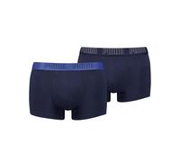 Trunk PUMA "PUMA MEN EVERYDAY TRUNKS 2P", Herren, Gr. L, navy, royal sapphire, Jersey, Obermaterial: 95% Baumwolle, 5% Elasthan, eng, Unterhosen, mit kontrastfarbigem Webbund (50547948-L) navy, royal 