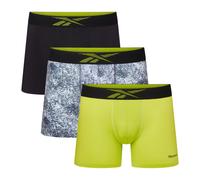 Trunk REEBOK "Mowatt", Herren, Gr. L, retro lime, print, schwarz, Single Jersey, Obermaterial: 92% Polyester, 8% Elasthan, körpernah, Unterhosen, ohne Eingriff (70502817-L) retro lime, print, schwarz