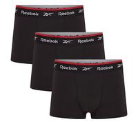 Reebok Redgrave Boxershorts Herren | 3er Pack Sport Boxershorts für Männer | Atmungsaktive & Stretch Unterwäsche Herren | Locker geschnittene Boxer Shorts, Schwarz, Größe S