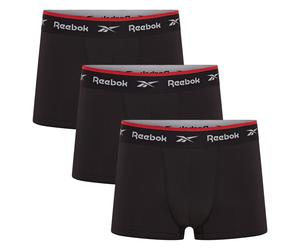 Trunk REEBOK "REDGRAVE", Herren, Gr. S (4), schwarz, Obermaterial: 92% Polyester, 8% Elasthan, bedruckt, unifarben, eng, Unterhosen, basic, bequem, atmungsaktiv, mit Logo, breiter Bund (78695317-S) sc