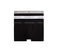 Trunk "TRUNK 3 PACK", Herren, Gr. M (50), 3 Stk., grau heather, weiß, schwarz, Jersey, Obermaterial: 95% Baumwolle, 5% Elasthan, TOMMY HILFIGER UNDERWEAR, körpernah, Unterhosen, mit kontrastfarbenem L
