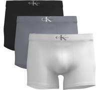 Trunk "Trunk 3PK", Damen, Gr. L (52), schwarz, misty grau, weiß, Jersey, Obermaterial: 95% Baumwolle, 5% Elasthan, CALVIN KLEIN UNDERWEAR, unifarben, körpernah, Unterhosen, Körpernahe Passform mit ela