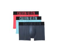 Trunk "TRUNK 3PK", Herren, Gr. M (50), 3 Stk., ombre blau, chilly blau, punch pink, Jersey, Obermaterial: 88% Polyester, 12% Elasthan, CALVIN KLEIN UNDERWEAR, körpernah, Unterhosen, mit Logo-Stretchbu