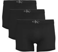 Trunk "Trunk 3PK", Herren, Gr. M (50), schwarz, schwarz, schwarz, Jersey, Obermaterial: 95% Baumwolle, 5% Elasthan, CALVIN KLEIN UNDERWEAR, unifarben, körpernah, Unterhosen, Körpernahe Passform mit el