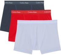 Trunk "TRUNK 3PK", Herren, Gr. S (48), 3 Stk., blau, Jersey, Obermaterial: 95% Baumwolle, 5% Elasthan, CALVIN KLEIN UNDERWEAR, körpernah, Unterhosen, mit Logo-Elastikbund (36769624-S) blau