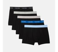 Trunk "TRUNK 5PK", Herren, Gr. M (50), 5 Stk., blk w classic blau wb, blk w porpoi, Jersey, Obermaterial: 95% Baumwolle, 5% Elasthan, CALVIN KLEIN UNDERWEAR, körpernah, Unterhosen, mit Logo-Elastikbun
