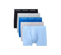 Trunk "TRUNK 5PK", Herren, Gr. M (50), 5 Stk., classic blau, porpoise, schwarz, grau, Jersey, Obermaterial: 95% Baumwolle, 5% Elasthan, CALVIN KLEIN UNDERWEAR, körpernah, Unterhosen, mit Logo-Elastikb