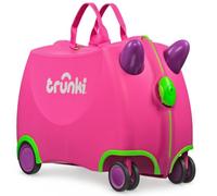Trunki Der originale Kinderkoffer zum Draufsitzen - 18-L Handgepäck Koffer, befahrbarer Hartschalen Reisekoffer mit Rollen, inklusive Zuggurt/Schultergurt