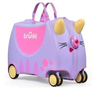 Trunki Der originale Kinderkoffer zum Draufsitzen - 18-L Handgepäck Koffer, befahrbarer Hartschalen Reisekoffer mit Rollen, inklusive Zuggurt/Schultergurt