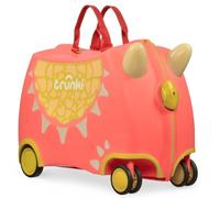 Trunki Der originale Kinderkoffer zum Draufsitzen - 18-L Handgepäck Koffer, befahrbarer Hartschalen Reisekoffer mit Rollen, inklusive Zuggurt/Schultergurt