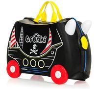 Trunki Handgepäck Und Kinderkoffer zum Draufsitzen | Kinder Risen Geschenk für Mädchen Und Jungen | Trolley Pedro Pirat (Schwarz)