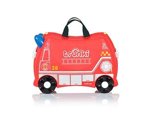 TRUNKI Kinderkoffer - Feuerwehrwagen Frank - Ride On Handgepäck Koffer