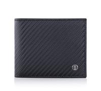 TRUSADOR Treviso Herren-Geldbörse, Leder, mit Münzfach, RFID-blockierend, Carbon, 3.55 x 4.35 x 0.8 inches, Classic