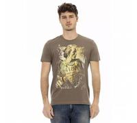 TRUSSARDI Action Herren Conqueror V-Ausschnitt T-Shirt Braun 2AT08004 XL