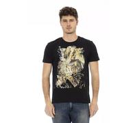 Trussardi Action T-Shirt mit Samurai-Krieger-Graphic - Schwarz L