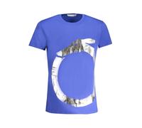 Trussardi - Blau Baumwolle Druck Logo T-Shirt - - Tops - Herren - Blau - 2XL