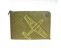 Trussardi Grüner Leder Herren-Clutch Einheitsgröße