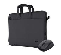 TRUST Bologna Notebooktaschen-Maus-Set 16 Zoll Schwarz