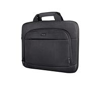 Trust Sydney Schlanke Laptoptasche aus Recyclingmaterial bis 14 Zoll, mit Taschen zur Aufbewahrung, Nachhaltige Tasche für Reisen, Business, Büro, Schule - Schwarz