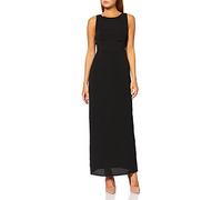 Truth & Fable Damen Maxi A-Linien-Kleid aus Satin, Schwarz, 40