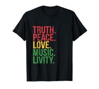 Truth Peace Love Music livity Reggae T-Shirt One Love T-Shirt