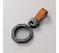 Tryagat Auto Schlüsselanhänger Passend für Mercedes Benz A-Klasse 4 (IV) W177 AMG I 2018-2023, Schlüsselring Leder Premium Fahrzeugspezifisch Smart Key Schlüsselbund,Orange