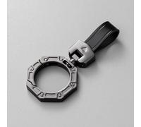 Tryagat Auto Schlüsselanhänger Passend für Porsche 911 997 Bj. 2004-2012, Schlüsselring Leder Premium Fahrzeugspezifisch Smart Key Schlüsselbund,Black