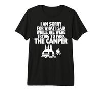 Trying to Park The Camper Camping Hiking Adventure Nature Premium T-Shirt