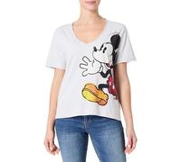 Desigual Damen Ts_Mickey Joker T-Shirt, weiß, X-Large