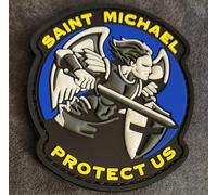 TS Tactical Store 3D PVC Emblem Militär Patch SAN Miguel schützt Uns taktisch | Größe 81x69mm | PVC-Klettverschluss für Militär-, Airsoft- und Polizeirucksäcke. Moderner 3D-Brosche-Haken-Patch mit Kl