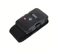 TSA-Verpackungsgürtel, TSA-Gepäckgurt, Zollschloss, Kofferbündelgürtel, Gepäckverstärkung mit Passwort, 5 x 200 cm, Schwarz , Einheitsgröße