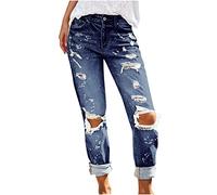 tsaChick Baggy Jeans Y2k Sale Angebot Jeans Mit Knopfleiste Damen Abgegriffen MittlereTaille Eng Jeans Morden Ausgestellt Denim Klassische Hose Damen Jeans Skinny Boot-Cut Bootcut Jeans Damen NZD3