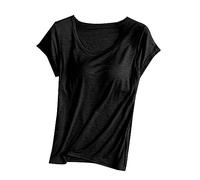 tsaChick Camisole Top Damen Basic Tank Top mit integriertem BH Mieder Slim Fit Weste gepolstertes Unterhemd BH Hemd U-Ausschnitt Bauchweg Shapewear Top Trägertop Body Shaper Spaghettiträger Oberteil