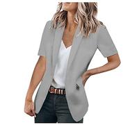 tsaChick Damen Jacken Sale GüNstig Blazer Sexy Mode V Ausschnitt Solide Kurzarm Taschen Cardigan Lässige Oberbekleidung &J2378