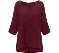 tsaChick Hemdblusenkleid Lang Damen Damen Langärmelige Bluse mit UV Schutz schnell trocknendes Funktionsshirt atmungsaktiv und packbar Wein 4XL