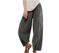 tsaChick Hosen Damen Damen Sommerhosen Leicht Hose Mit Gummizug Damen Luftige Sommerhose Damen Som Boho Kleidung Damen Sommerrock Damen Lang Schwarze Hose Damen Elegant Umstandshose Sommer