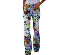 tsaChick Kurze Hose Damen Jeans y2k Jeans Baggy Boyfriend Jeanshosen Damen Jeans High Waist Loch Denim Jean Hose Mode Weites Bein Freizeithose Retro Pants Hip Hop Streetwear Mehrfarbig 4XL