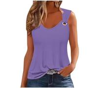 tsaChick Neckholder Top Damen Sale Angebot Spitzentop Damen Summer Tops Weit Geschnitten TräGertop Ohne Ärmel Crop Top Schwarz V-Ausschnitt Einfarbig T-Shirts Cami Tank Top BXG96