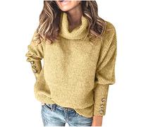 tsaChick Silvester Pullover Damen Pullover Damen Strickpullover V Ausschnitt Herbst Winter Langarmshirt Elegant Pulli Oberteile Pullover Damen Winter 34-48