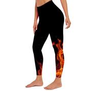 tsaChick Sommerhose Damen Leicht Angebote Strandhose Mädchen Sommer Mode Eng Yoga Pants Flammen Skinny Lange Sweathose Unifarben Jogginghose Knopfleiste Sweatpants Jumpsuit Damen Kuschelig KZE85
