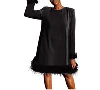 tsaChick Strickkleid Damen Strickkleider Damen Kleider Damen Kleid A Linie Damen Rock Winter Damen Kleid Sexy Paillettenkleid Damen Damen Abendkleider Kleider Schwarz Abendkleid Schwarz