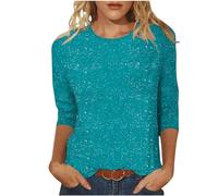 tsaChick Tunika Kleid Lang Weiß Damen Revers Sweatshirt mit Reißverschluss Strukturiertes Pullover Oberteil Himmel Blau XXL