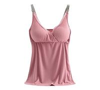 tsaChick Weste Damen Lang DüNn Damen Träger Top aus 100% Bio-Baumwolle Pink M