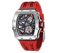 TSAR BOMBA Armbanduhr Herren Luxus Edelstahl Tonneau Großes Ziffernblatt Leuchtende Analog Armbanduhr Saphirglas Klassische männer Business Uhr 50M Wasserdicht automatik herrenuhr