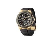 TSAR BOMBA Herren-Uhren Automatikuhr 8230 Electron-Carbon-X II Gold Schwarz