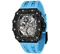 TSAR BOMBA Herrenuhr Automatik Carbon Fiber Uhren Herren- Japanisches Mechanische Uhrwerk-Saphirglas - 52M Wasserdicht-Lünette aus Kohlefaser-Silikonarmband-Luxus Leuchtend Quadratische Uhr