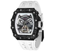 TSAR BOMBA Luxus Herren Automatik Uhr-Keramiklünette-Saphirglas-51M Wasserdicht Herrenuhr-Tonneau Armbanduhr Silikonarmband Leuchtend Elegante Geschenke für Männer