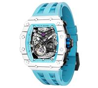 TSAR BOMBA Uhren Herren Armbanduhr Automatik Uhr Tonneau Analog Skelett Mechanische Japanisches Uhrwerk Wasserdicht Klassische Luxus Armband Geschenk Für Männer