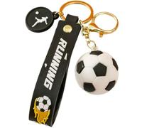 Tsffae Fußball-schlüsselanhänger, 4er-Set, Gummi-sportanhänger, Fußballgeschenk, Inspirierender Fußball-anhänger, Mini-fußball-schlüsselanhänger Für Männer